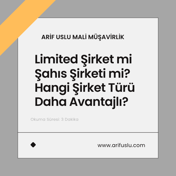 Limited Şirket mi Şahıs Şirketi mi? Hangi Şirket Türü Daha Avantajlı?